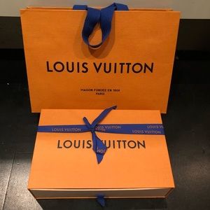 Authentic Louis Vuitton box and shopping bag